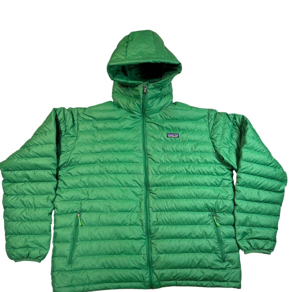 Patagonia Down Sweater Hoody Jacket Mens XXL Green Puffer 84700